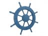 Rustic All Light Blue Decorative Ship Wheel 24 - 5