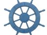 Rustic All Light Blue Decorative Ship Wheel 24 - 4