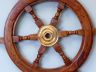 Deluxe Class Wood and Brass Decorative Ship Wheel 24 - 9