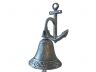 Rustic Silver Cast Iron Wall Hanging Anchor Bell 8 - 2
