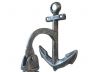 Rustic Silver Cast Iron Wall Hanging Anchor Bell 8 - 3
