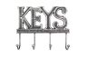 Rustic Silver Cast Iron Keys Hooks 8 - 5