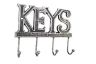 Rustic Silver Cast Iron Keys Hooks 8 - 4