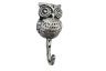 Rustic Silver Cast Iron Owl Wall Hook 6 - 3