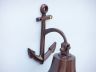 Antique Copper Hanging Anchor Bell 8 - 3