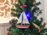 Wooden USA Sailboat Model Christmas Tree Ornament 9 - 2