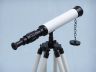 Standing Oil-Rubbed Bronze with White Leather and White Stand Harbor Master Telescope 30 - 6