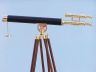 Floor Standing Solid Brass - Leather Griffith Astro Telescope 64 - 4