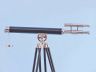 Chrome - Leather Griffith Astro Telescope 64 with Black Wooden Legs - 6
