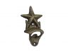 Rustic Gold Cast Iron Wall Mounted Starfish Bottle Opener 6 - 1