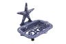 Rustic Dark Blue Cast Iron Starfish Soap Dish 6 - 3