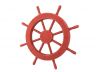 Rustic Red Decorative Ship Wheel 18 - 5