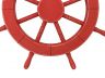 Rustic Red Decorative Ship Wheel 18 - 1