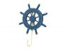 Rustic All Light Blue Decorative Ship Wheel with Hook 8 - 5