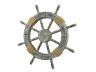 Rustic Whitewashed Decorative Ship Wheel 18 - 4
