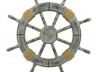 Rustic Whitewashed Decorative Ship Wheel 18 - 3