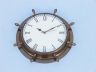 Antique Brass Ship Wheel Clock 15 - 2