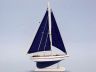 Wooden Blue Pacific Sailer with Blue Sails Model Sailboat Decoration 17 - 1