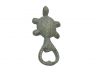 Antique Seaworn Bronze Cast Iron Turtle Bottle Opener 4 - 1