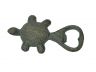 Antique Seaworn Bronze Cast Iron Turtle Bottle Opener 4 - 4