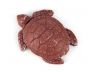 Red Whitewashed Cast Iron Decorative Turtle Paperweight 4 - 1