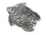 Antique Silver Cast Iron Decorative Turtle Paperweight 4 - 1