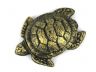 Antique Gold Cast Iron Decorative Turtle Paperweight 4 - 1