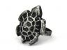 Antique Silver Cast Iron Turtle Decorative Napkin Ring 2 - set of 2 - 1