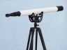 Floor Standing Oil-Rubbed Bronzed-White Leather with Black Stand Anchormaster Telescope 65 - 1