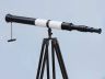 Admirals Floor Standing Oil Rubbed Bronze-White Leather with Black Stand Telescope 60 - 1