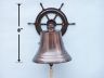 Antique Copper Hanging Ship Wheel Bell 8 - 1