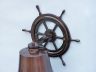 Antique Copper Hanging Ship Wheel Bell 8 - 3