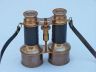 Commanders Antique Brass Binoculars with Leather and Leather Case 6 - 6