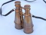 Captains Antique Brass Binoculars with Leather Case 6 - 1
