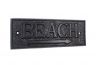 Rustic Black Cast Iron Beach Sign 9 - 2