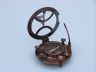 Antique Copper Round Sundial Compass with Rosewood Box 6 - 1