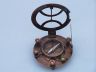 Antique Copper Round Sundial Compass with Rosewood Box 6 - 4