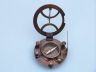 Antique Copper Round Sundial Compass with Rosewood Box 6 - 5