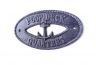 Rustic Dark Blue Cast Iron Poop Deck Quarters with Anchor Sign 8 - 2