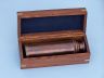 Deluxe Class Captains Antique Copper Spyglass Telescope 15 with Rosewood Box - 2