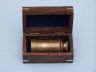Deluxe Class Scouts Antique Brass Spyglass Telescope 7 with Rosewood Box - 1