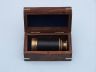 Deluxe Class Scouts Antique Brass Leather Spyglass Telescope 7 with Rosewood Box - 10