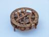 Antique Brass Round Sundial Compass with Rosewood Box 6 - 7