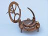 Antique Brass Round Sundial Compass with Rosewood Box 6 - 4