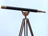 Floor Standing Antique Brass Leather Anchormaster Telescope 65 - 15