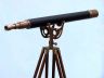 Floor Standing Antique Brass Leather Anchormaster Telescope 65 - 11