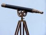Floor Standing Antique Brass Leather Anchormaster Telescope 65 - 1