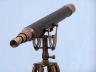 Floor Standing Antique Brass Leather Anchormaster Telescope 65 - 13