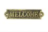 Rustic Gold Cast Iron Welcome Sign 6 - 3