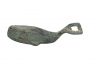 Antique Seaworn Bronze Cast Iron Whale Bottle Opener 7 - 3